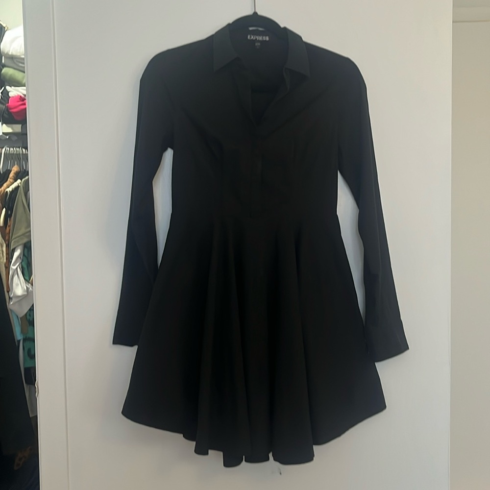 Express size 2 a line work dress side zip